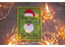 Stickdatei ITH - Postkarte Keep Calm HoHoHo